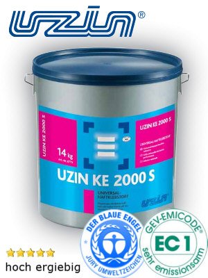 wKE2000S6 Uzin Kleber koline Dispersionskleber fr Teppichboden, PVC, Linoleum Universal-Fussboden-Kleber KE 2000 S 6kg