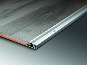 terHrne Profile/Schienen edelstahl Abschlussprofil Typ ABS 037 Edelstahl zur Verschraubung fr Vinylboden 2700 mm, auch in Sand und Silber wTH1101060190