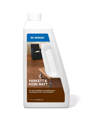 wDS2172075005 Dr Schutz Bodenpflege 750 ml Pflege wasserfest versiegelter Holz- und Parkettfussbden Parkett matt Pflege