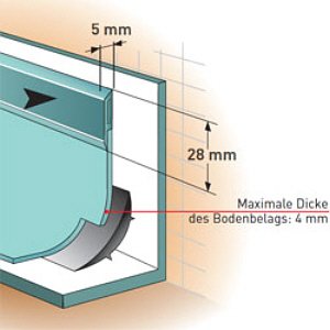 wgz0491 Gerflor Profile/Schienen Dekor nach Wahl Abschluss-Profil fr Wandhochzug