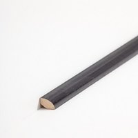 S�dbrock Sockelleisten Viertelstab Schwarz Massivholz...