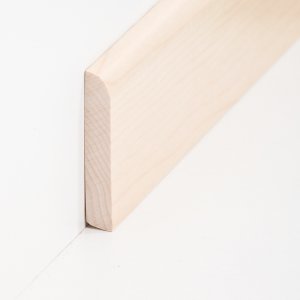 sbs5010585 S�dbrock Sockelleisten Massivholz Ahorn lackiert Massivholz Holz-Fussleiste, Oberkante abgerundet