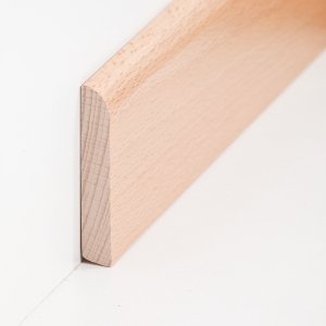 sbs5011601 S�dbrock Sockelleisten Massivholz Buche lackiert Massivholz Holz-Fussleiste, Oberkante abgerundet