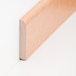 sbs5011611 S�dbrock Sockelleisten Massivholz Buche ged�mpft lackiert Massivholz Holz-Fussleiste, Oberkante abgerundet