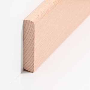 sbs6013581 S�dbrock Sockelleisten Massivholz Eiche lackiert Massivholz Holz-Fussleiste, Oberkante abgerundet