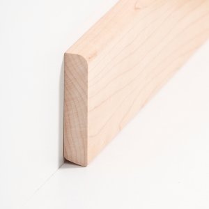 sbs6013585 S�dbrock Sockelleisten Massivholz Ahorn lackiert Massivholz Holz-Fussleiste, Oberkante abgerundet