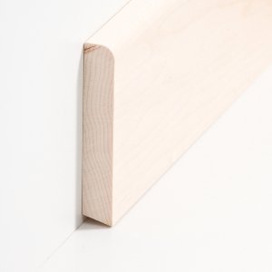 sbs6013705 S�dbrock Sockelleisten Massivholz Ahorn lackiert Massivholz Holz-Fussleiste, Oberkante abgerundet