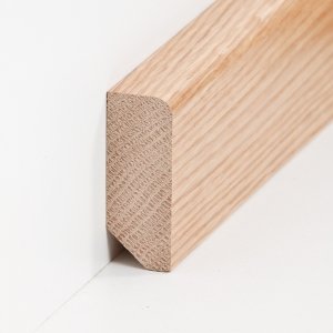 sbs6020581 S�dbrock Sockelleisten Massivholz Eiche lackiert Massivholz Holz-Fussleiste, Oberkante abgerundet