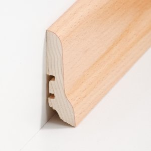 S�dbrock Sockelleisten Holzkern Buche lackiert Holz-Fussleiste, Holzkern mit Echtholz furniert sbs22602