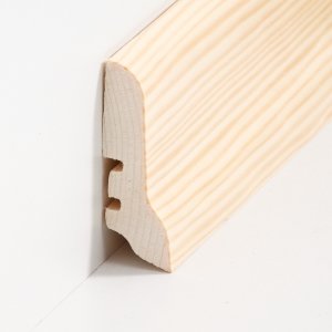 S�dbrock Sockelleisten Holzkern Kiefer lackiert Holz-Fussleiste, Holzkern mit Echtholz furniert sbs22603