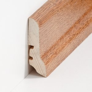 S�dbrock Sockelleisten Holzkern Eiche rustikal lackiert Holz-Fussleiste, Holzkern mit Echtholz furniert sbs22609