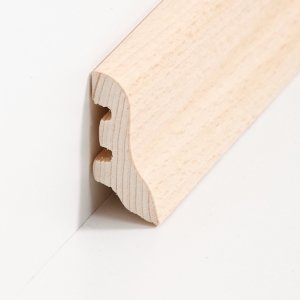 Sdbrock Sockelleisten Holzkern Buche hell lackiert Holz-Fussleiste, Holzkern mit Echtholz furniert sbs224014