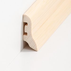 S�dbrock Sockelleisten Holzkern Bambus hell lackiert Holz-Fussleiste, Holzkern mit Echtholz furniert sbs224015