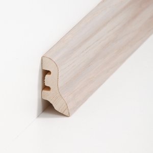 S�dbrock Sockelleisten Holzkern Eiche Silbergrau...