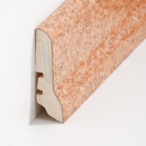 Sdbrock Sockelleisten Holzkern Kork schlicht Fussleiste, Holzkern, Kork ummantelt, lackiert sbs226051