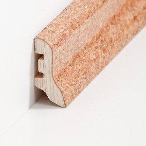 Sdbrock Sockelleisten Holzkern Kork schlicht Fussleiste, Holzkern, Kork ummantelt, lackiert sbs224051