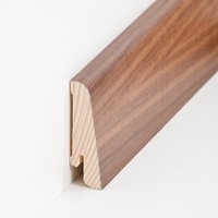 S�dbrock Sockelleisten Holzkern Nussbaum lackiert...