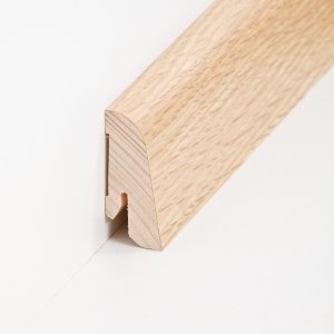 S�dbrock Sockelleisten Holzkern Eiche lackiert Holz-Fussleiste, Holzkern mit Echtholz furniert sbs22451