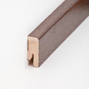 S�dbrock Sockelleisten Holzkern Wenge lackiert Holz-Fussleiste, Holzkern mit Echtholz furniert sbs164021