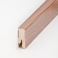 S�dbrock Sockelleisten Holzkern Nussbaum lackiert...