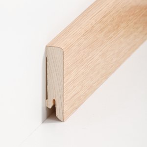 S�dbrock Sockelleisten Holzkern Eiche lackiert Holz-Fussleiste, Holzkern mit Echtholz furniert sbs16611