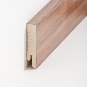 S�dbrock Sockelleisten Holzkern Nussbaum lackiert...