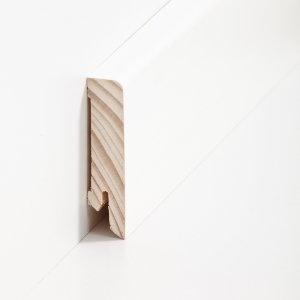 Südbrock Sockelleisten Holzkern deckend Weiß foliert...