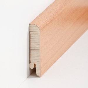 Sdbrock Sockelleisten Holzkern Buche gedmpft lackiert Holz-Fussleiste, Holzkern mit Echtholz furniert sbs15706