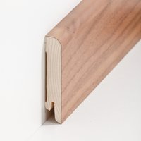 S�dbrock Sockelleisten Holzkern Nussbaum lackiert...