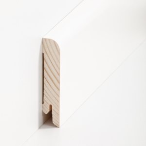 Südbrock Sockelleisten Holzkern deckend Weiß Holz-Fussleiste, Holzkern mit Echtholz furniert sbs157031