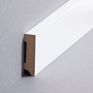 sbs7211358 Sdbrock Sockelleisten MDF Wei Fussleiste, MDF-Kern mit Folie ummantelt