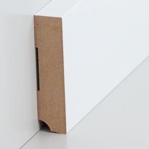 sbs7211980 Sdbrock Sockelleisten MDF Wei Fussleiste, MDF-Kern mit Folie ummantelt