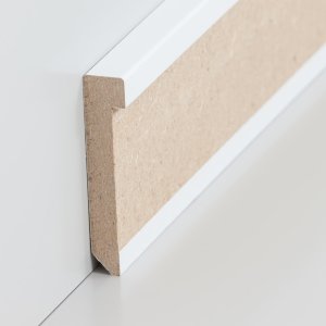 sbs7255131 Sdbrock Sockelleisten MDF Wei Sockelleiste MDF-Kern mit Dekorfolie fr Designbelag