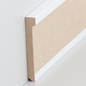 sbs7257631 Sdbrock Sockelleisten MDF Wei Sockelleiste MDF-Kern mit Dekorfolie fr Designbelag