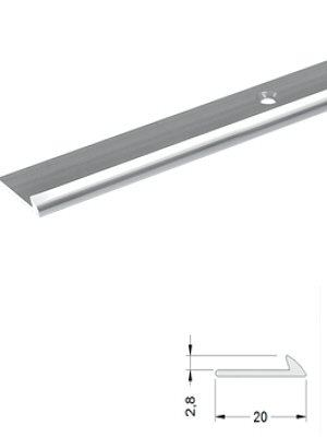 w1110352 ROLL Profile Alu silber Abschlussprofil 2,8mm