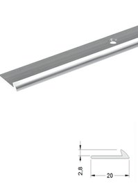 w1110352 ROLL Profile Alu silber Abschlussprofil 2,8mm