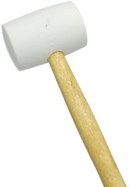 w20021004 Wineo Werkzeug wei� Gummihammer