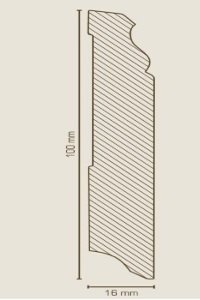 wsbs71916100 Sdbrock Sockelleisten MDF Wei Fussleiste, MDF-Kern mit Dekorfolie ummantelt