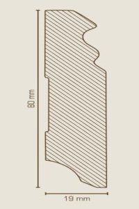 wsbs71908046 Sdbrock Sockelleisten MDF Stahl natur Fussleiste, MDF-Kern mit Dekorfolie ummantelt