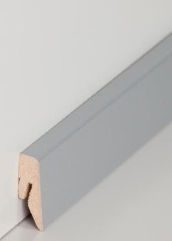 sbs7184036 Sdbrock Sockelleisten MDF Silbergrau Fussleiste, MDF-Kern mit Dekorfolie ummantelt