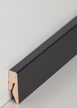 sbs7184039 Sdbrock Sockelleisten MDF Schwarz Fussleiste, MDF-Kern mit Dekorfolie ummantelt