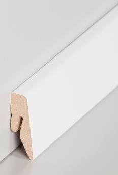 sbs7184041 Sdbrock Sockelleisten MDF Hochglanz Wei Fussleiste, MDF-Kern mit Dekorfolie ummantelt