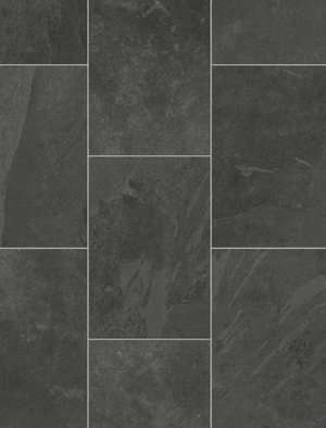 Designflooring Rubens Vinyl Designbelag Black Riven Slate Vinylboden zum Verkleben wst15