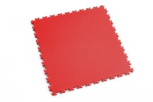 Profilor Industrie PVC Klick-Fliesen Rosso red Leder/glatt, Bodenbelag fr Fitnessstudio/Werkstatt Lager und Garage