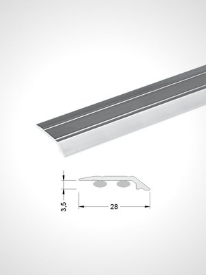 wR1110554 ROLL Profile Alu silber matt Lino-Abschlussprofil 3,5mm