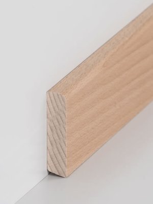 wsbs60.16.80.2 S�dbrock Sockelleisten Massivholz Buche lackiert Massivholz Holz-Fussleiste, Oberkante abgerundet