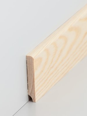 wsbs320.1060.1 Sdbrock Sockelleisten Massivholz Kiefer klar lakiert Massivholz Holz-Fussleiste, Oberkante rechteckig