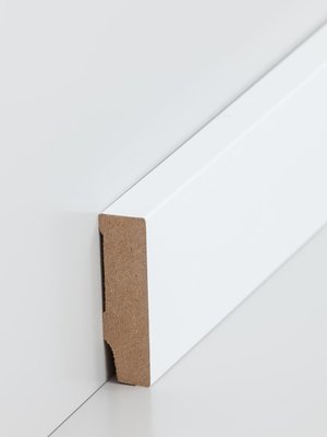 wsbs721.1658 Sdbrock Sockelleisten MDF Wei Fussleiste, MDF-Kern mit Folie ummantelt