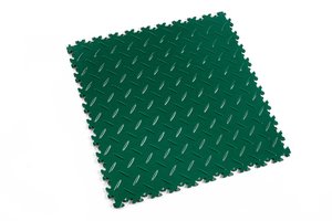 Profilor Industrie Ultra PVC Klick-Fliesen Green Diamant/Riffelblech Bodenbelag fr Fitnessstudio/Werkstatt Lager und Garage