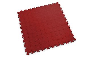 Profilor Industrie Ultra PVC Klick-Fliesen Rosso red Flitter/Noppe Bodenbelag fr Fitnessstudio/Werkstatt Lager und Garage